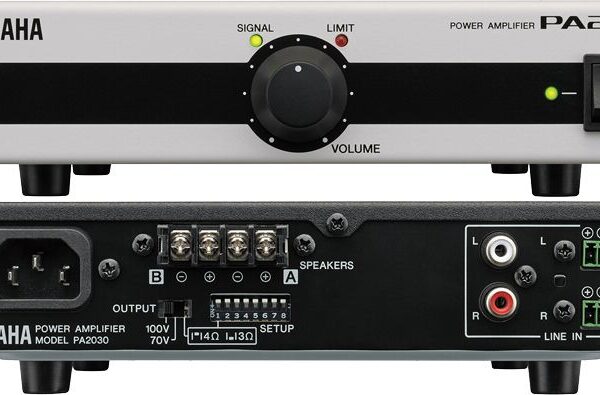 Amplificador de potencia compacto de 2 canales Yamaha PA2030a 70V / 100V / 4 Ohm / 8 Ohm