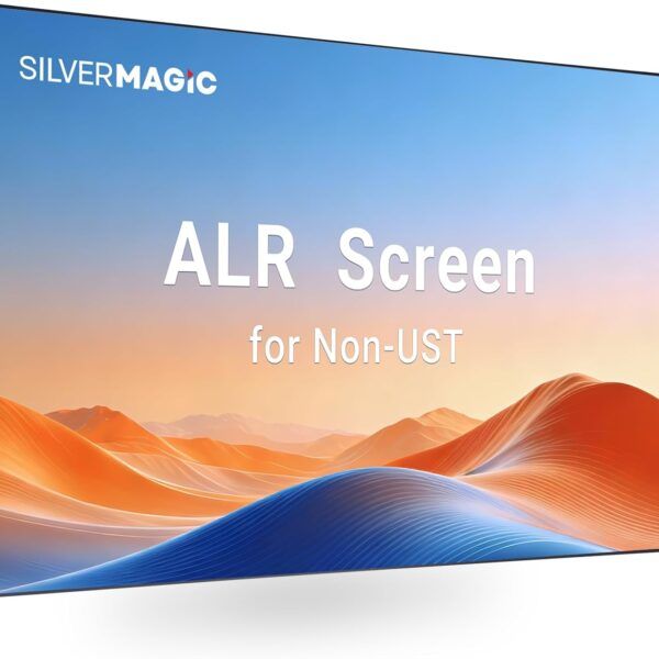 Pantalla de proyector ARL gris para tiro estándar (no UST) con marco fijo 100 pulgadas 16:9