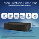 Proyector Epson Lifestudio Grand EP-LS970B 4000 Lumens Pixel Shift 4K Ultra Tiro Corto Laser 3LCD Smart - Imagen 12