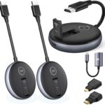 Transmisor HDMI G9R Pro inalámbrico - Un transmisor y dos receptores 50M 5.8G/2.4G @60Hz