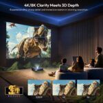 Pantalla ALR 120 ¨ proyector ultra tiro corto, 85% de rechazo de luz de techo ambiental 4K/8K UHD, 3D activo, marco fijo 16:9 - Imagen 10