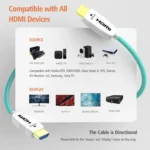 Cable HDMI de fibra óptica 8K 48 Gbps 8K60Hz 4K120Hz HDR dinámico eARC HDCP2.2/2.3 15 Metros - Imagen 6